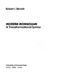 Modern Mongolian: a transformational syntax
