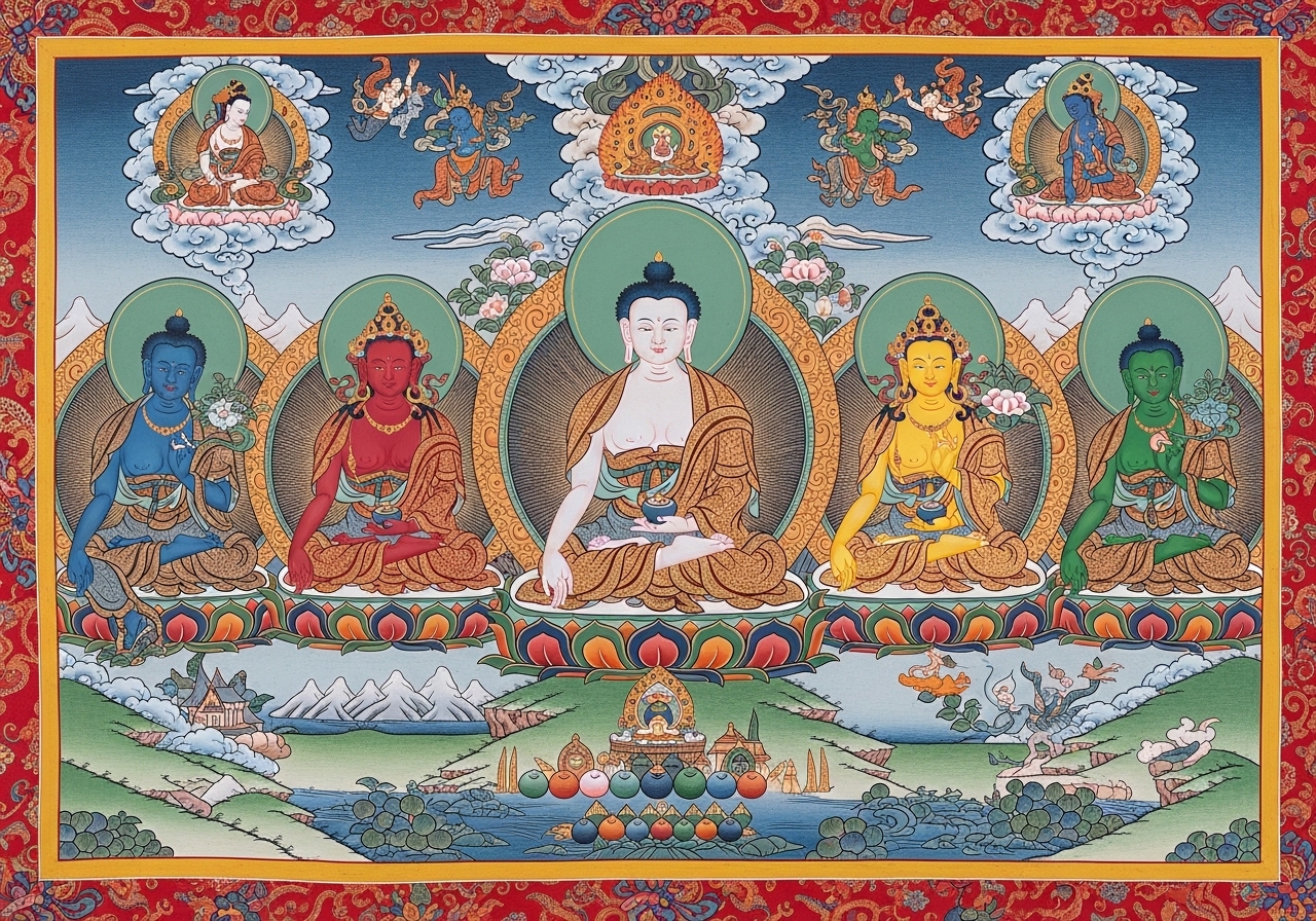 五智如来の五仏曼荼羅